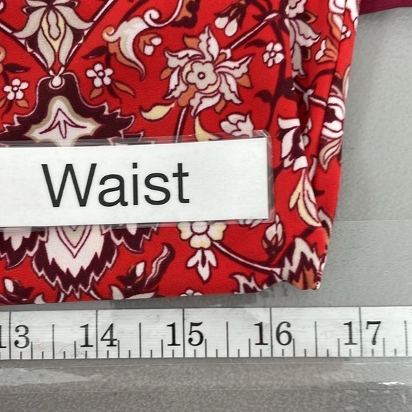 Max Studio Dress Women's XS X Small Red Paisley Sleeveless Sheath Midi NWT - Picture 14 of 16